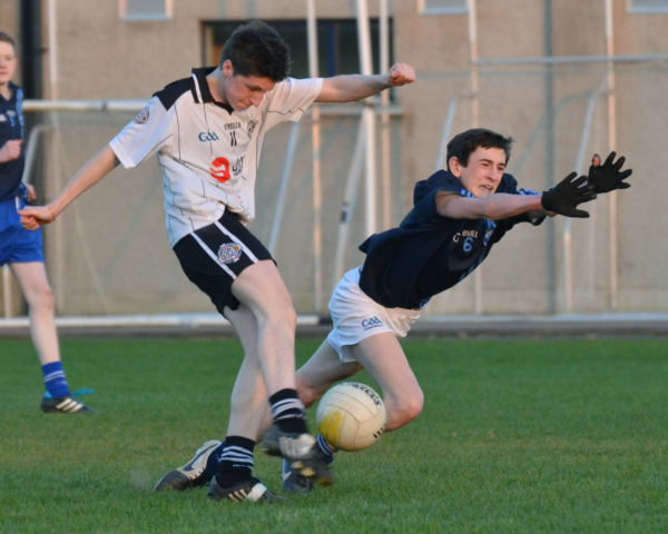 Action from the Grade 3B Minor league game between St. Enda's Devs and Cappagh in Ballinamullan on Tuesday evening. 