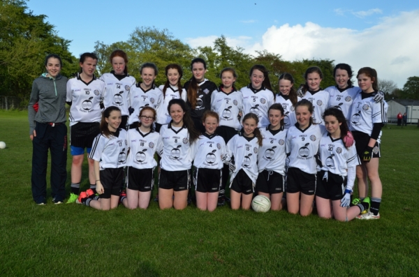 St. Enda's U14 girls team which lost to Strabane in the championship