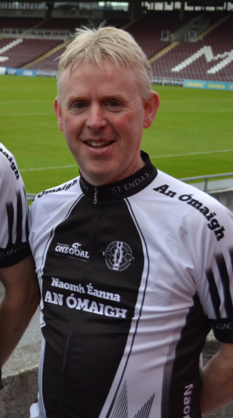 The late Eamon McClean pictured in 2011 in Pearse Stadium prior to the start of the Galway to Omagh cycle