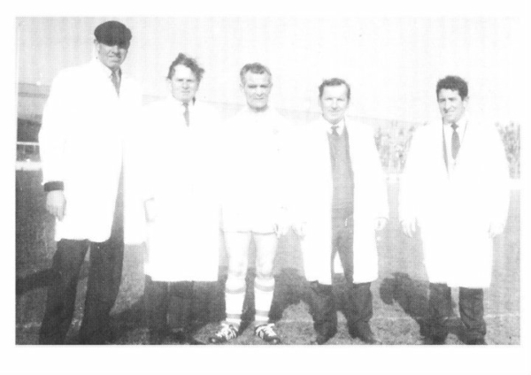 Glory days. Peter Mullin (extreme right) with Leo McCaffrey, Harry Rodgers, Paddy Devlin and Brian McGuigan in Croke Park at the 1972 All-Ireland final.